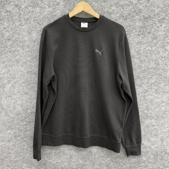 PUMA Crewneck Sweatshirt Men's Pullover Activewear Top Golf, Black, Size XL, NEW - Picture 1 of 9